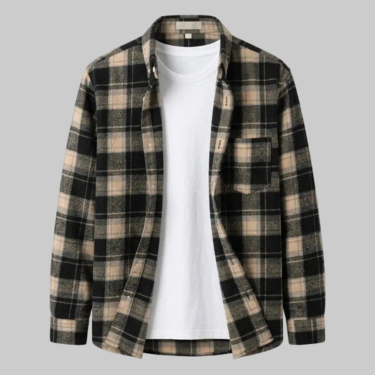 CHAQUETA DE CUADROS BOTONES